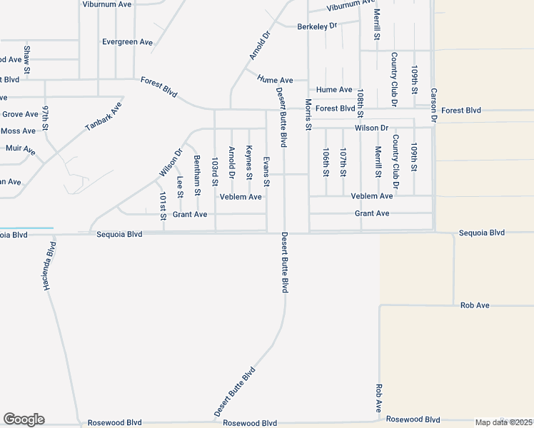 map of restaurants, bars, coffee shops, grocery stores, and more near Grant Avenue in California City
