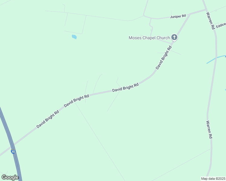 map of restaurants, bars, coffee shops, grocery stores, and more near David Bright Road in Duplin County
