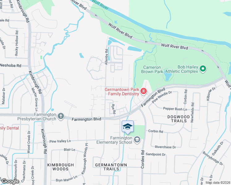 map of restaurants, bars, coffee shops, grocery stores, and more near 8453 Farrah Lane in Germantown