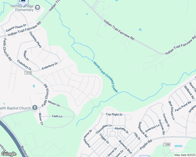 map of restaurants, bars, coffee shops, grocery stores, and more near 5008 Enderbury Drive in Indian Trail