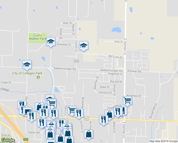 map of restaurants, bars, coffee shops, grocery stores, and more near 1520 Angeline Drive in Conway
