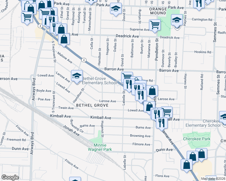 map of restaurants, bars, coffee shops, grocery stores, and more near 2604 Arlington Avenue in Memphis