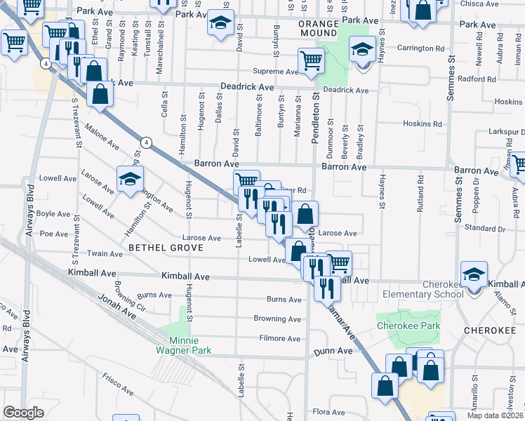 map of restaurants, bars, coffee shops, grocery stores, and more near 2684 U.S. 78 in Memphis