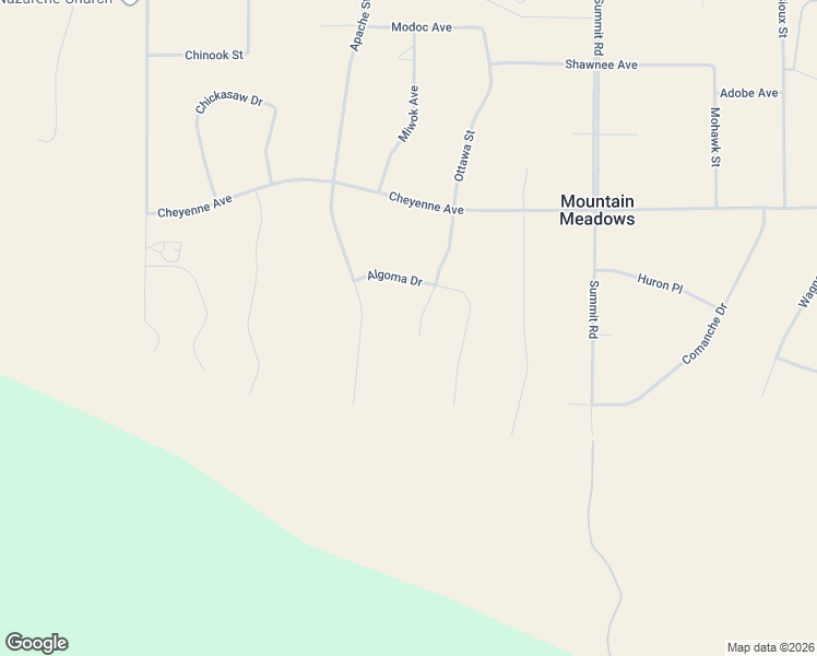 map of restaurants, bars, coffee shops, grocery stores, and more near 19281 Ottawa Street in Tehachapi
