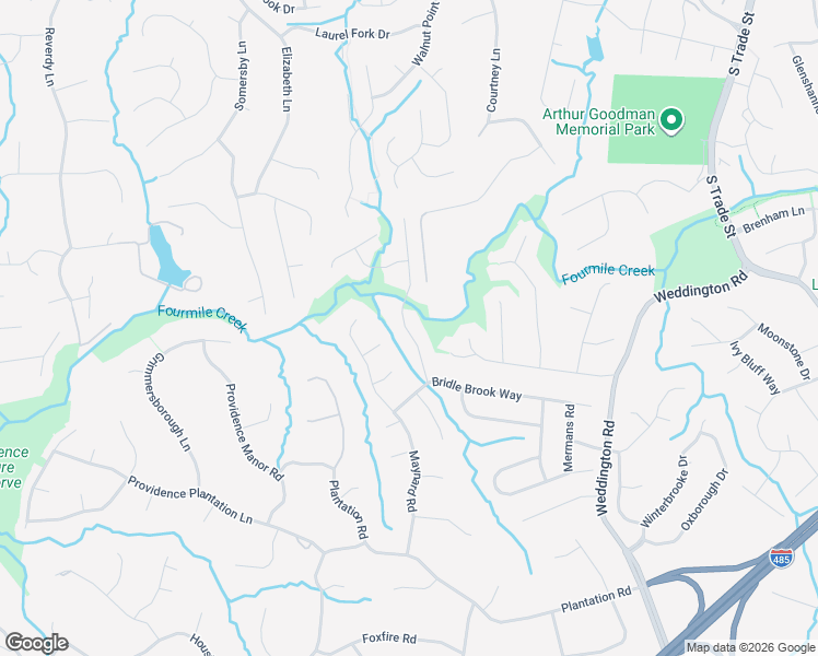 map of restaurants, bars, coffee shops, grocery stores, and more near 2131 Retana Dr in Charlotte