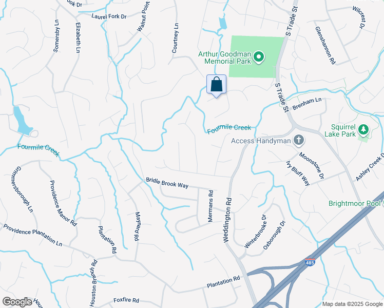 map of restaurants, bars, coffee shops, grocery stores, and more near 2006 Watlington Drive in Charlotte