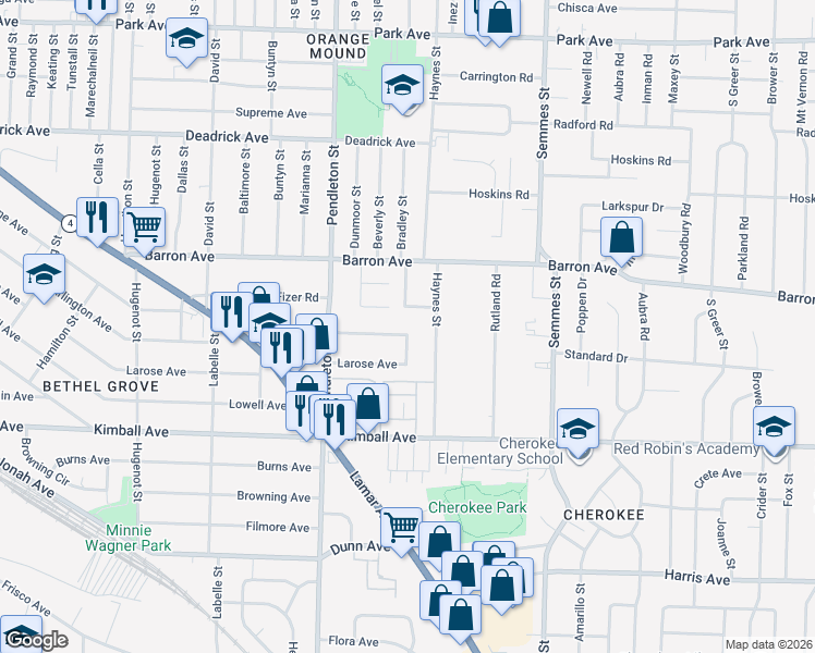 map of restaurants, bars, coffee shops, grocery stores, and more near 2868 Arlington Ave in Memphis