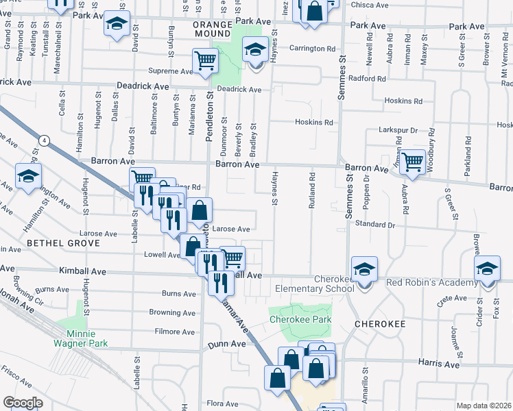map of restaurants, bars, coffee shops, grocery stores, and more near 2868 Arlington Avenue in Memphis