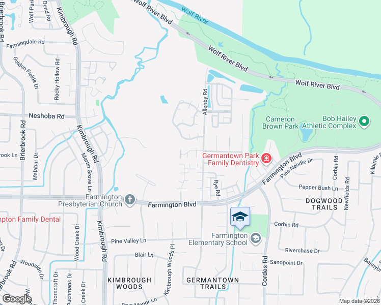 map of restaurants, bars, coffee shops, grocery stores, and more near 1817 Allenby Green in Germantown