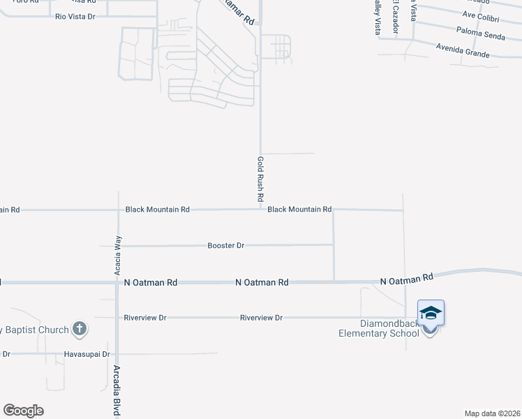 map of restaurants, bars, coffee shops, grocery stores, and more near 2253 Black Mountain Road in Bullhead City
