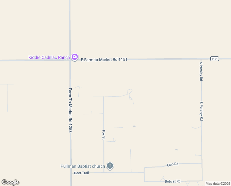 map of restaurants, bars, coffee shops, grocery stores, and more near 11741 Elk Road in Amarillo