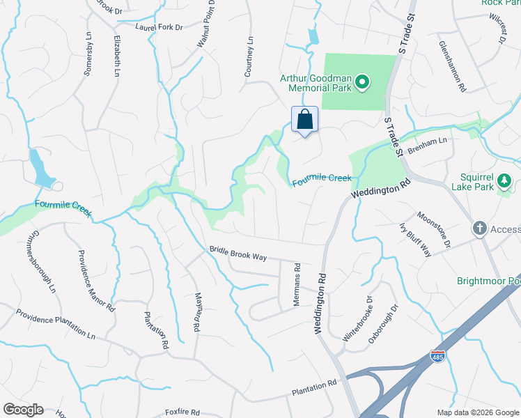 map of restaurants, bars, coffee shops, grocery stores, and more near 2006 Watlington Drive in Charlotte