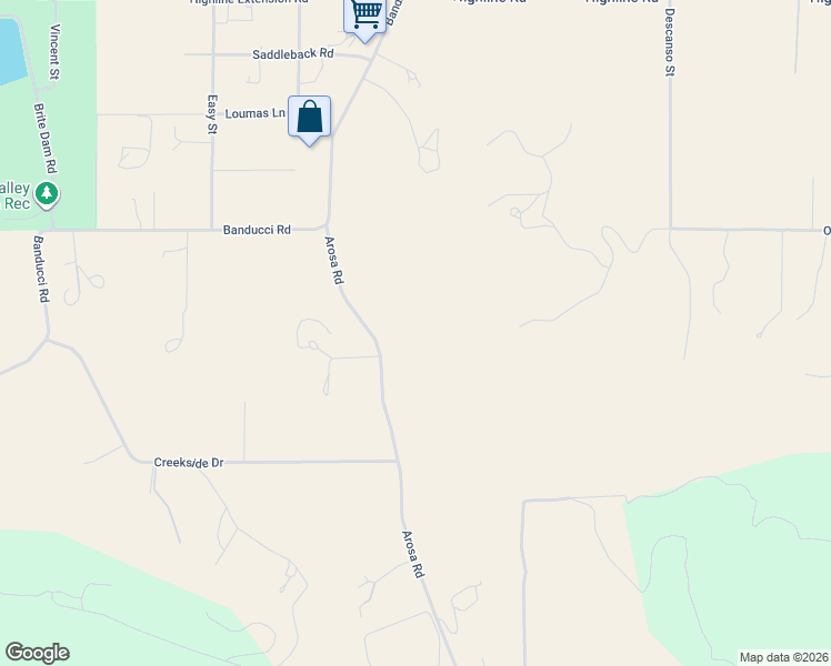 map of restaurants, bars, coffee shops, grocery stores, and more near 19193 Arosa Road in Tehachapi
