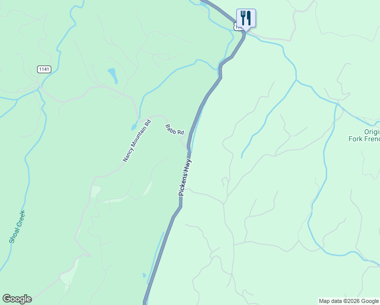 map of restaurants, bars, coffee shops, grocery stores, and more near 5000 Pickens Highway in Rosman