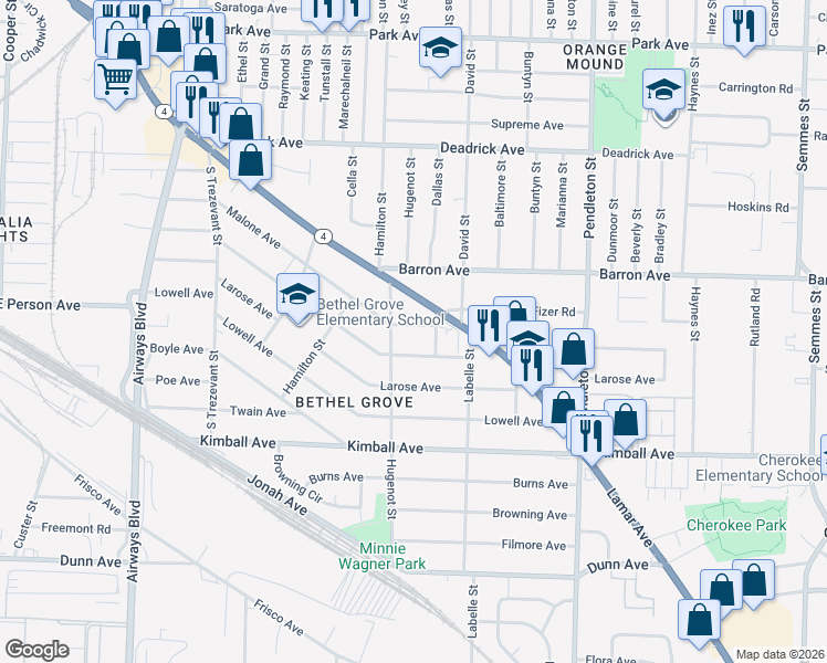 map of restaurants, bars, coffee shops, grocery stores, and more near 2604 Arlington Avenue in Memphis