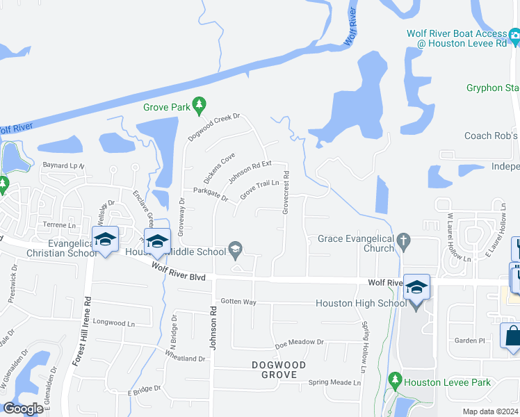 map of restaurants, bars, coffee shops, grocery stores, and more near 9480 Hedgegrove Cove in Germantown