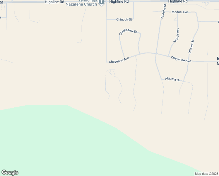 map of restaurants, bars, coffee shops, grocery stores, and more near 19322 Tucker Road in Tehachapi