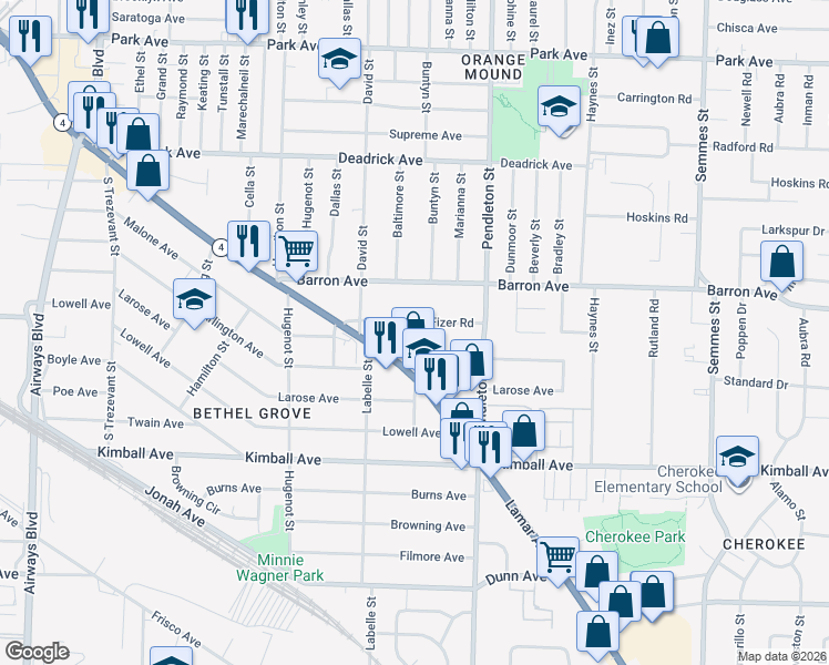 map of restaurants, bars, coffee shops, grocery stores, and more near 2684 U.S. 78 in Memphis