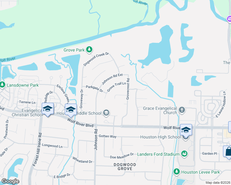 map of restaurants, bars, coffee shops, grocery stores, and more near 9450 Grove Trail Lane in Germantown
