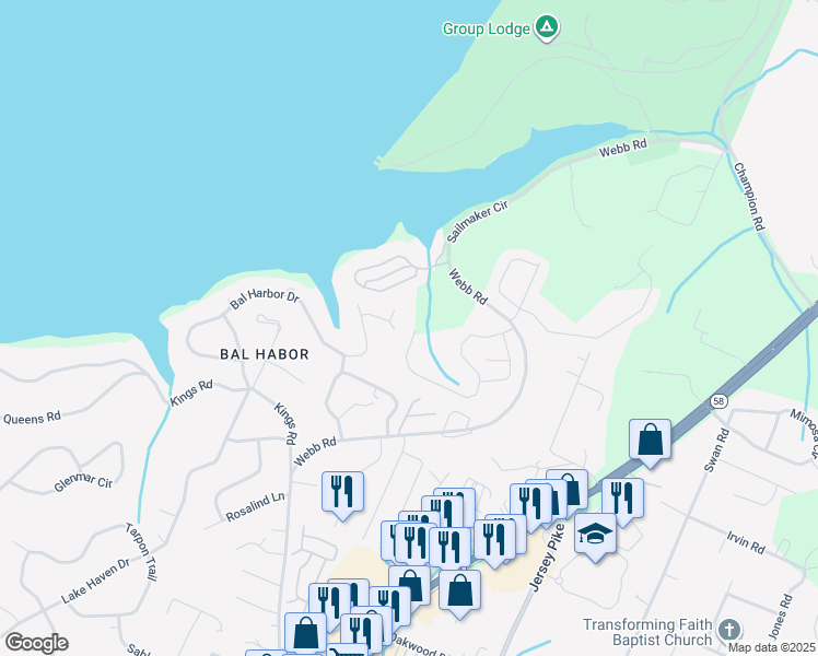map of restaurants, bars, coffee shops, grocery stores, and more near 4658 Preserve Drive in Chattanooga