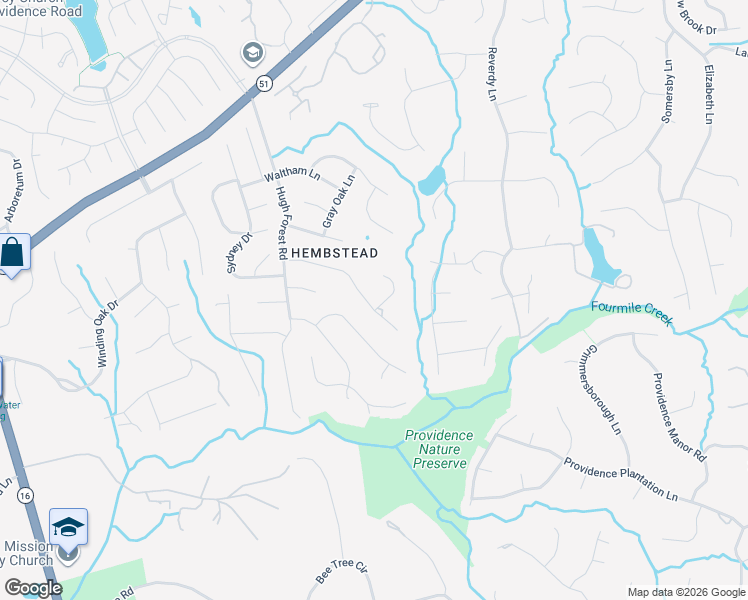 map of restaurants, bars, coffee shops, grocery stores, and more near 908 Longfield Circle in Charlotte