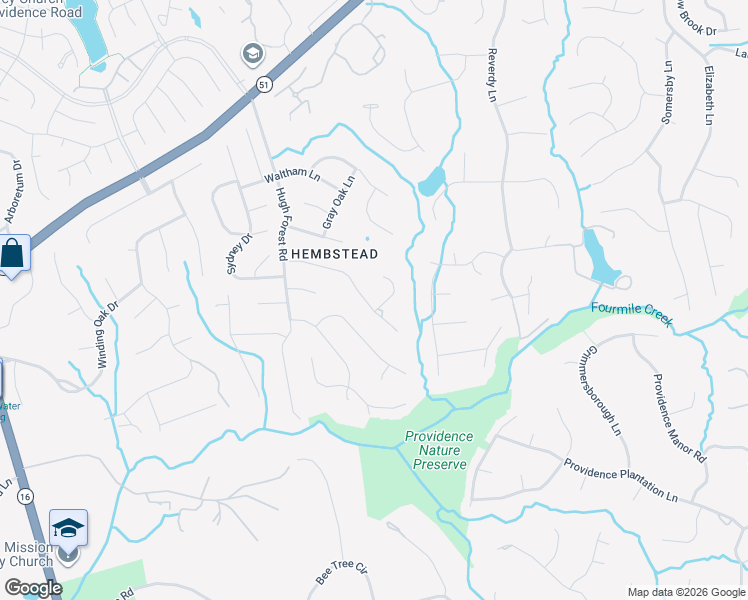map of restaurants, bars, coffee shops, grocery stores, and more near 908 Longfield Circle in Charlotte