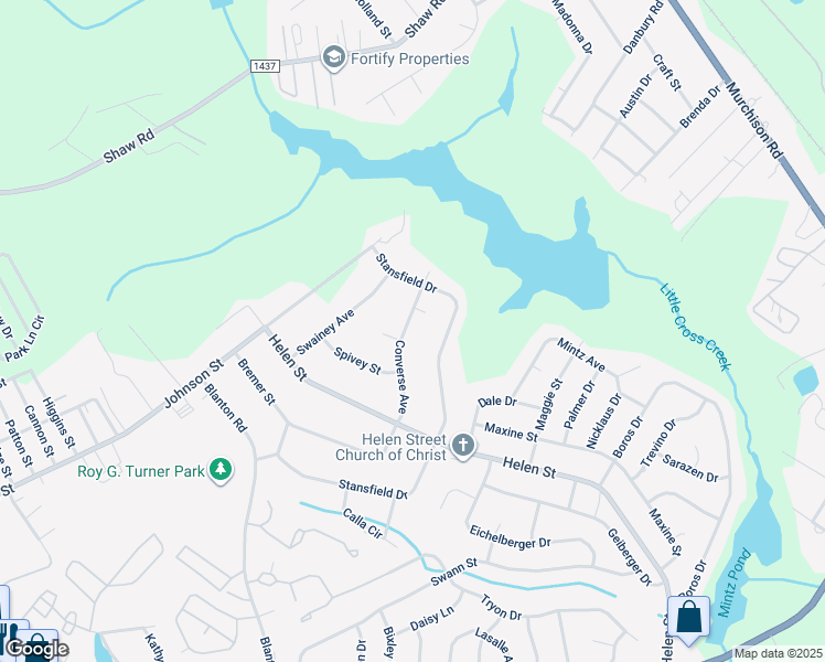 map of restaurants, bars, coffee shops, grocery stores, and more near 1508 Converse Avenue in Fayetteville