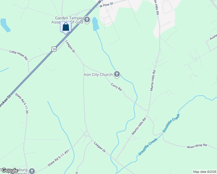 map of restaurants, bars, coffee shops, grocery stores, and more near 152 Corry Rd in Blacksburg