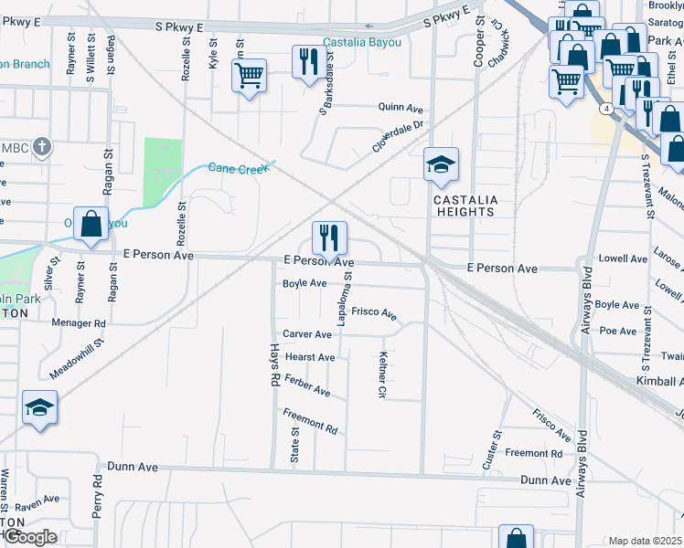 map of restaurants, bars, coffee shops, grocery stores, and more near in Memphis