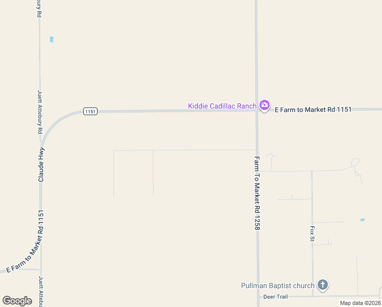 map of restaurants, bars, coffee shops, grocery stores, and more near East Farm to Market Road 1151 in Amarillo