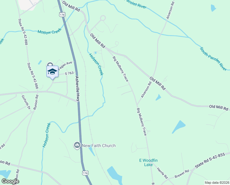 map of restaurants, bars, coffee shops, grocery stores, and more near 116 Pine Needle Drive in Campobello