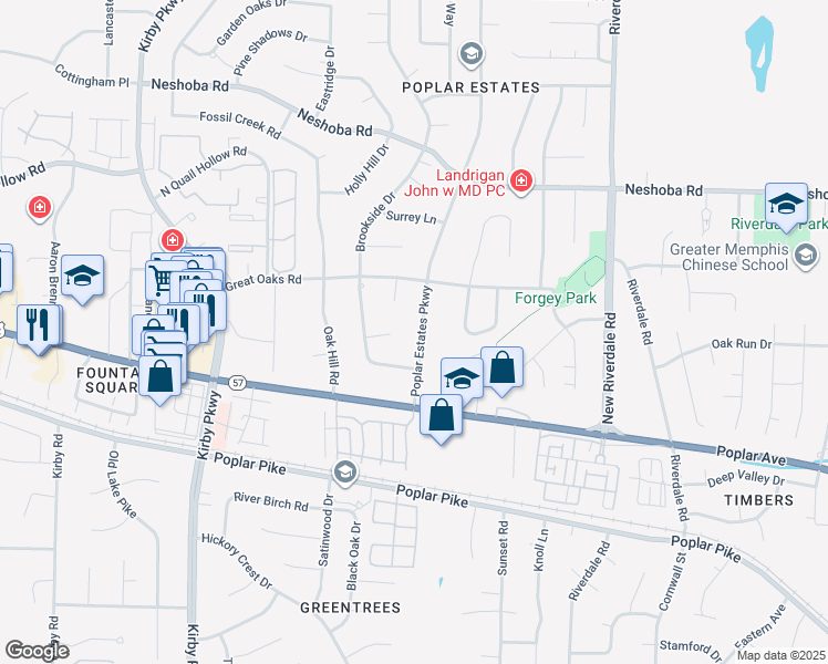 map of restaurants, bars, coffee shops, grocery stores, and more near 6922 Brookside Cove in Germantown