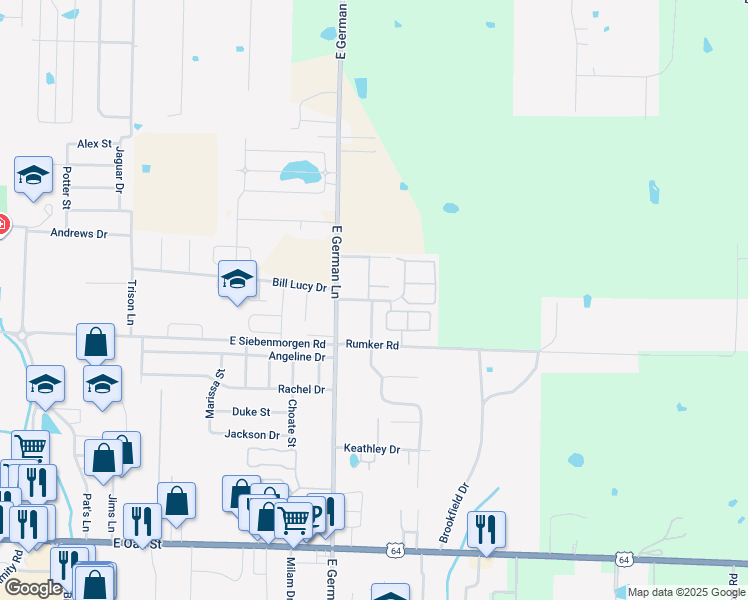 map of restaurants, bars, coffee shops, grocery stores, and more near 1985 RichSmith Lane in Conway