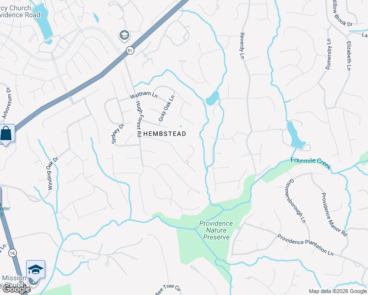 map of restaurants, bars, coffee shops, grocery stores, and more near 908 Longfield Circle in Charlotte