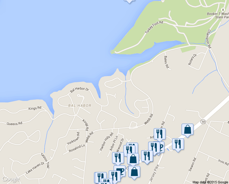 map of restaurants, bars, coffee shops, grocery stores, and more near 4902 Harbor Oaks Lane in Chattanooga