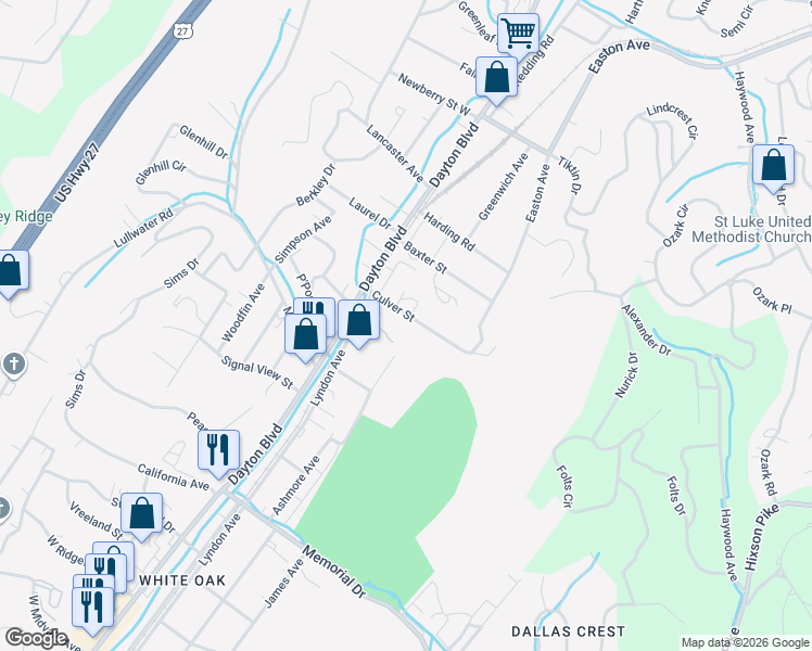 map of restaurants, bars, coffee shops, grocery stores, and more near 118 Culver Street in Chattanooga