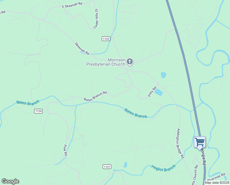 map of restaurants, bars, coffee shops, grocery stores, and more near 249 Bates Branch Road in Franklin