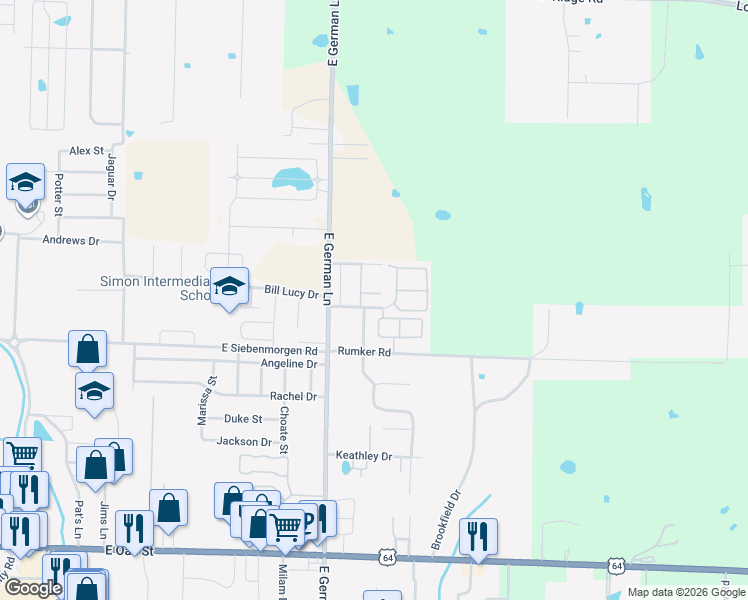 map of restaurants, bars, coffee shops, grocery stores, and more near 1970 RichSmith Lane in Conway