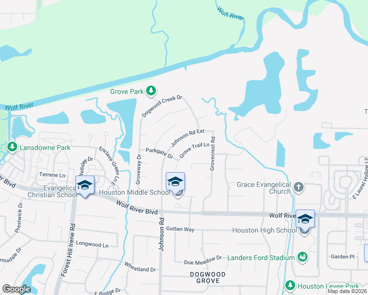map of restaurants, bars, coffee shops, grocery stores, and more near 9450 Grove Trail Ln in Germantown