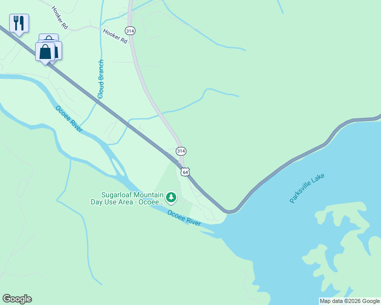 map of restaurants, bars, coffee shops, grocery stores, and more near 144 Parksville Road in Benton