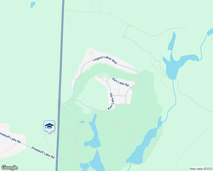map of restaurants, bars, coffee shops, grocery stores, and more near 415 Kerr Lake Road in Aberdeen