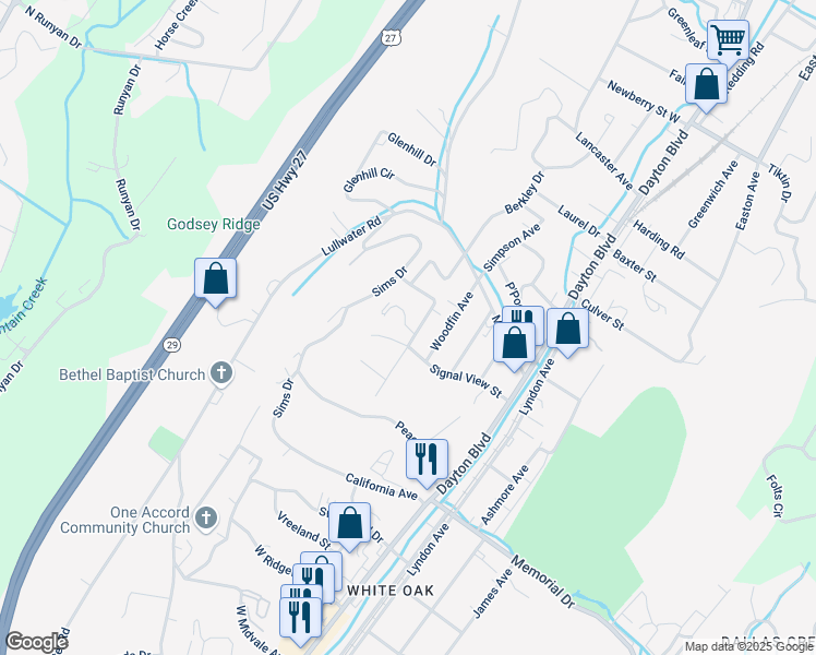 map of restaurants, bars, coffee shops, grocery stores, and more near 505 Bruning Lane in Red Bank