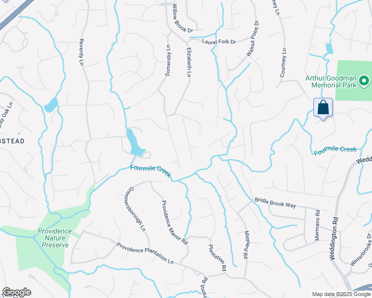 map of restaurants, bars, coffee shops, grocery stores, and more near 733 Barington Place in Matthews