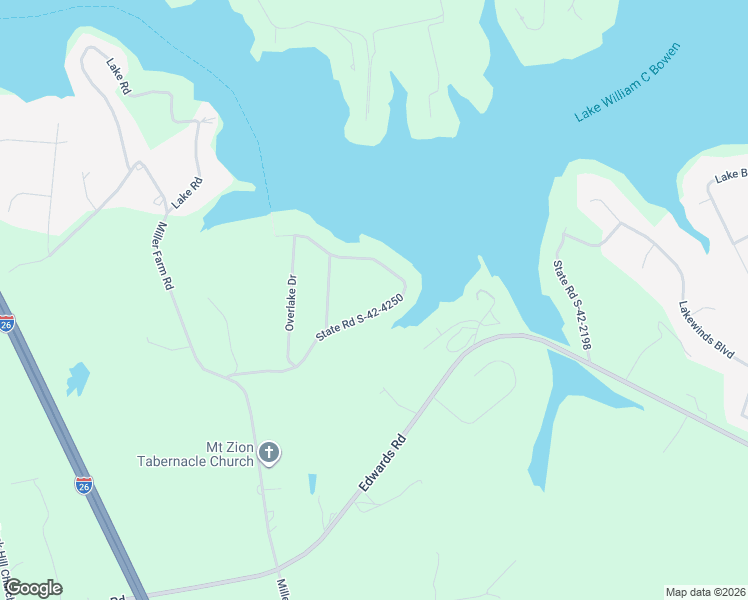 map of restaurants, bars, coffee shops, grocery stores, and more near 370 Hillside Drive in Inman