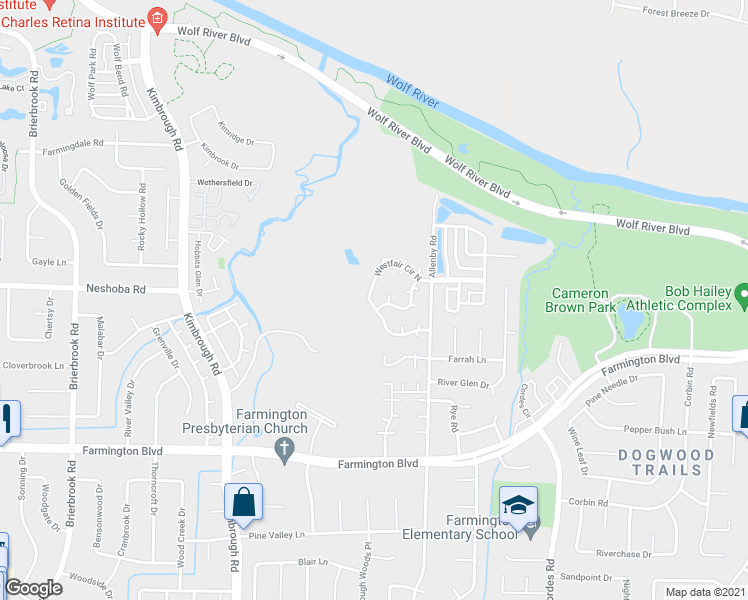 map of restaurants, bars, coffee shops, grocery stores, and more near 8340 Westfair Circle South in Germantown