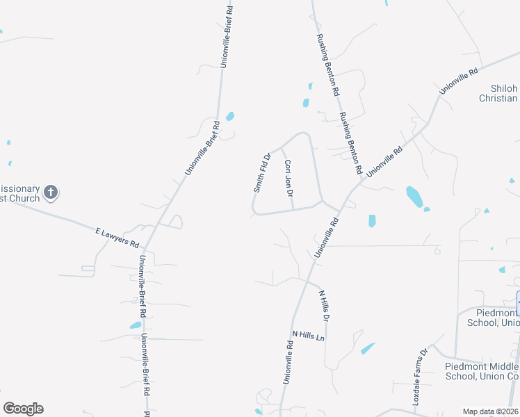map of restaurants, bars, coffee shops, grocery stores, and more near 2901 Smithfield Drive in Monroe