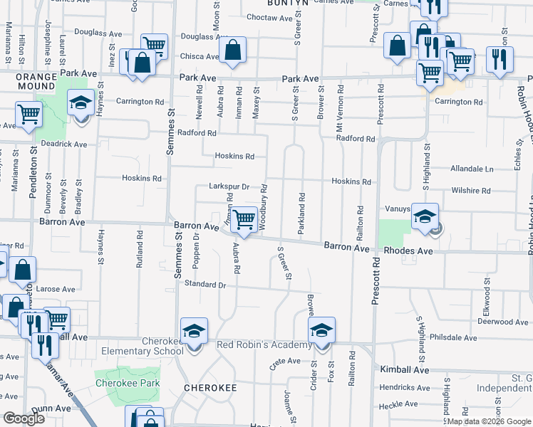 map of restaurants, bars, coffee shops, grocery stores, and more near 3183 Ruby Cove in Memphis