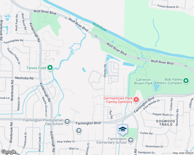 map of restaurants, bars, coffee shops, grocery stores, and more near 8365 Harlan Cove in Germantown