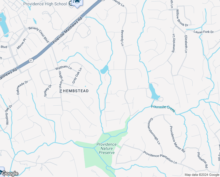 map of restaurants, bars, coffee shops, grocery stores, and more near 1300 Rockfish Drive in Matthews