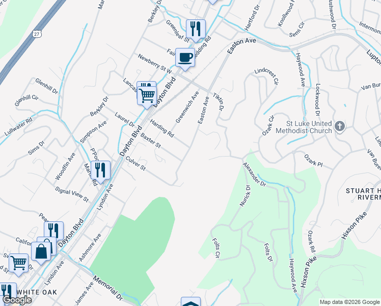 map of restaurants, bars, coffee shops, grocery stores, and more near 2908 Easton Avenue in Red Bank